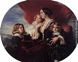 Elzbieta Branicka, Countess Krasinka and her Children by Franz Xavier Winterhalter